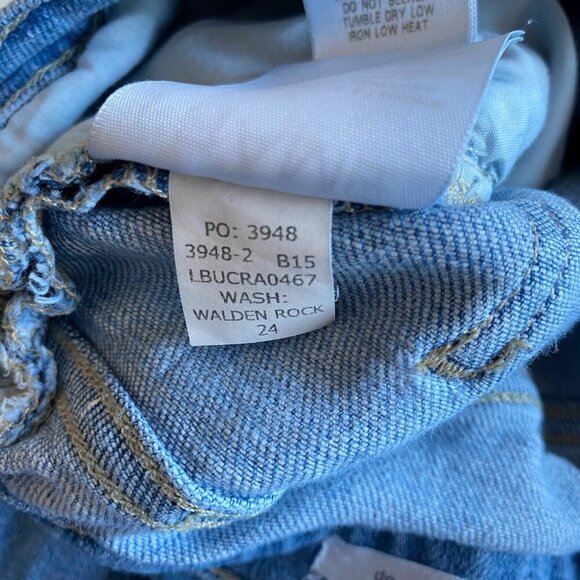 Frame Le Beau Crop Raw Hem Loose Fit Jeans Walden‎ Rock Wash Size 24 - Picture 10 of 13